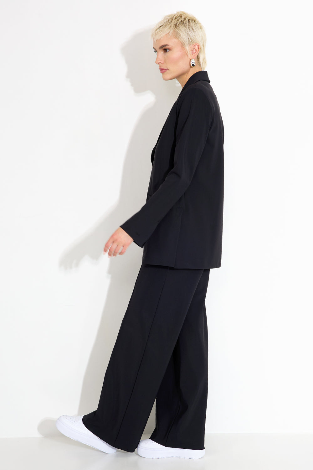 Rebel ecru waxed trousers